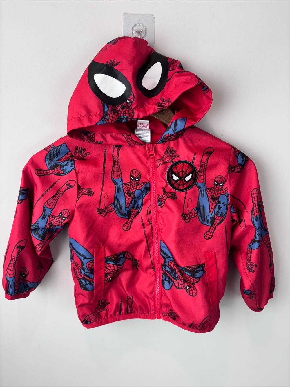 Marvel Kids Spider-Man Red & Blue Hooded Costume Jacket